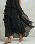 Willluxe® Boho Layered Chiffon Maxi Dress