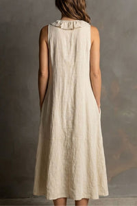 Willluxe® Ruffle-Front V-Neck Sleeveless Maxi Dress