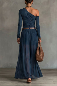 Willluxe® One-Shoulder Tulle Skirt Set