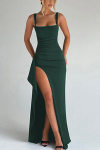 Willluxe® High-Slit Ruched Evening Maxi Dress