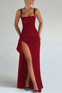 Willluxe® High-Slit Ruched Evening Maxi Dress