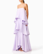 Willluxe® Elegant Three-layer Ruffle Sling Maxi Dress