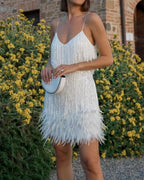 Willluxe® Candyfloss Feather Dream Mini Dress