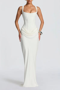 Willluxe® Lace-Up Corset Maxi Dress