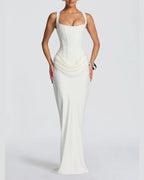 Willluxe® Lace-Up Corset Maxi Dress