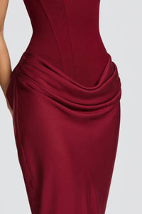 Willluxe® Lace-Up Corset Maxi Dress