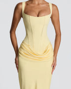 Willluxe® Lace-Up Corset Maxi Dress