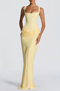 Willluxe® Lace-Up Corset Maxi Dress