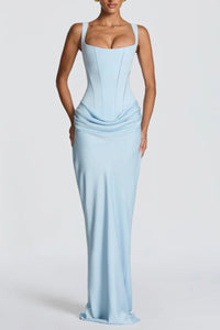 Willluxe® Lace-Up Corset Maxi Dress