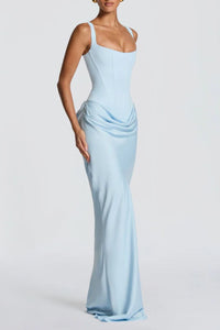 Willluxe® Lace-Up Corset Maxi Dress