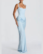 Willluxe® Lace-Up Corset Maxi Dress
