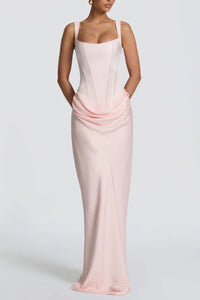 Willluxe® Lace-Up Corset Maxi Dress