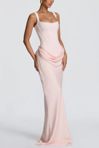 Willluxe® Lace-Up Corset Maxi Dress