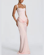 Willluxe® Lace-Up Corset Maxi Dress