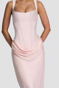 Willluxe® Lace-Up Corset Maxi Dress