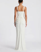 Willluxe® Lace-Up Corset Maxi Dress