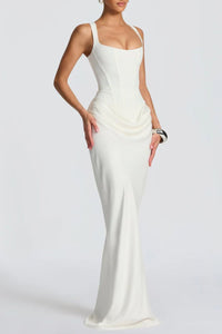 Willluxe® Lace-Up Corset Maxi Dress