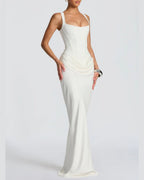Willluxe® Lace-Up Corset Maxi Dress