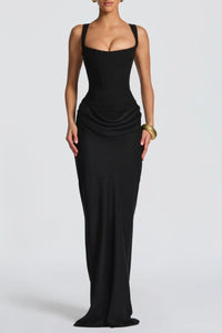 Willluxe® Lace-Up Corset Maxi Dress