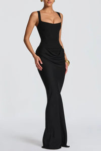 Willluxe® Lace-Up Corset Maxi Dress