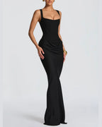 Willluxe® Lace-Up Corset Maxi Dress