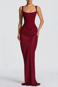 Willluxe® Lace-Up Corset Maxi Dress
