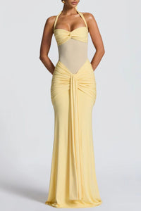 Willluxe® Halter Mesh Mermaid Maxi Dress