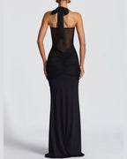 Willluxe® Halter Mesh Mermaid Maxi Dress