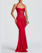 Willluxe® Halter Mesh Mermaid Maxi Dress