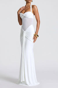Willluxe® Halter Mesh Mermaid Maxi Dress