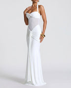Willluxe® Halter Mesh Mermaid Maxi Dress
