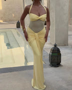 Willluxe® Halter Mesh Mermaid Maxi Dress