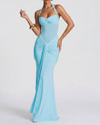 Willluxe® Halter Mesh Mermaid Maxi Dress