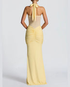 Willluxe® Halter Mesh Mermaid Maxi Dress