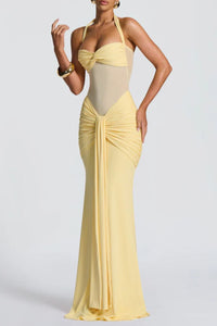Willluxe® Halter Mesh Mermaid Maxi Dress