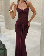 Willluxe® Halter Mesh Mermaid Maxi Dress