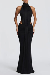 Willluxe® High Neck Halter Backless Maxi Dress