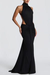 Willluxe® High Neck Halter Backless Maxi Dress