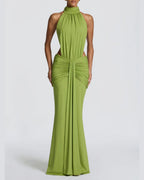 Willluxe® High Neck Halter Backless Maxi Dress