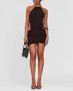 Willluxe® Choker Halter Backless Bodycon Mini Dress