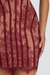 Willluxe® Lace Strapless Bodycon Mini Dress