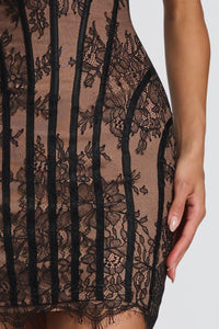 Willluxe® Lace Strapless Bodycon Mini Dress