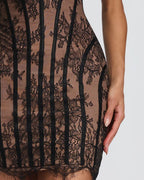 Willluxe® Lace Strapless Bodycon Mini Dress
