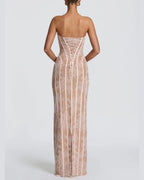 Willluxe® Lace Strapless Bodycon Maxi Dress