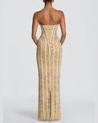 Willluxe® Lace Strapless Bodycon Maxi Dress