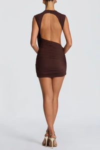 Willluxe® Asymmetric Backless Mini Dress