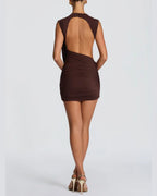 Willluxe® Asymmetric Backless Mini Dress