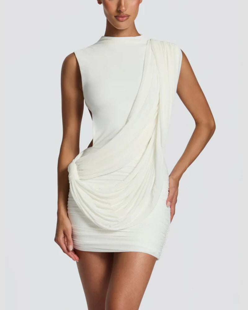 Willluxe® Asymmetric Backless Mini Dress