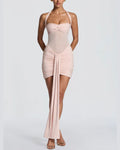 Willluxe® Halter Mesh Bodycon Mini Dress