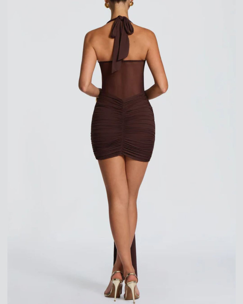 Willluxe® Halter Mesh Bodycon Mini Dress